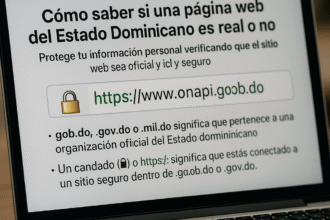 Cómo saber si una página web del Estado Dominicano es real o no